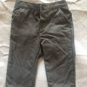 Gray Janie and Jack Slacks- 6-12 months